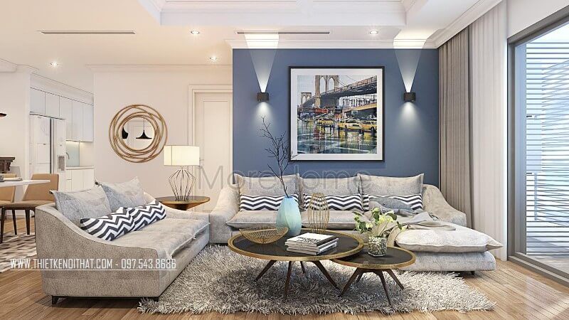 Không gian tiếp khách nổi bật và ấn tượng hơn với mẫu tranh treo tường Canvas đẹp